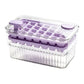 Press-Type Ice Cube Mold with Storage Box and Lid