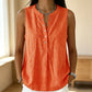 Women's Casual Sleeveless Button-Front Top