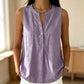Women's Casual Sleeveless Button-Front Top