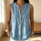 Women's Casual Sleeveless Button-Front Top