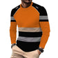 Men's Printed Round-neck Long-sleeve Shirt