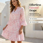 Women's Floral Print V-Neck Tiered Dress