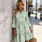 Women's Floral Print V-Neck Tiered Dress