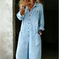Women's Casual Long Sleeve Denim Jumpsuit