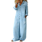 Women's Casual Long Sleeve Denim Jumpsuit