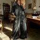 Women's Casual Long Sleeve Denim Jumpsuit