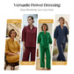 Women's Stand-Up Collar Top & Wide-Leg Pants Set