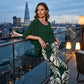 Wemon's Elegant Flowy Top & Printed Pants Set