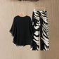 Wemon's Elegant Flowy Top & Printed Pants Set