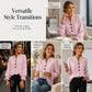 Women's Elegant V-Neck Ruffle Sleeve Blouse