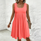 Women's Casual Summer Sleeveless Pleated Tank Dress