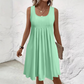Women's Casual Summer Sleeveless Pleated Tank Dress