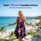 Elegant Gradient Print Sleeveless Dress