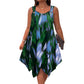 Elegant Gradient Print Sleeveless Dress