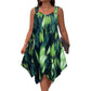 Elegant Gradient Print Sleeveless Dress