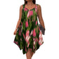 Elegant Gradient Print Sleeveless Dress