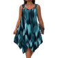 Elegant Gradient Print Sleeveless Dress