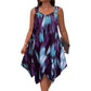 Elegant Gradient Print Sleeveless Dress