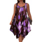 Elegant Gradient Print Sleeveless Dress