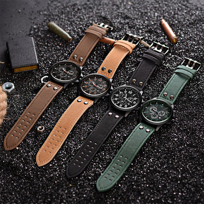 Bold Dial Analog Watch with Date Function