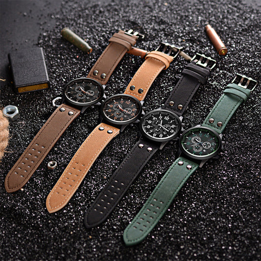 Bold Dial Analog Watch with Date Function