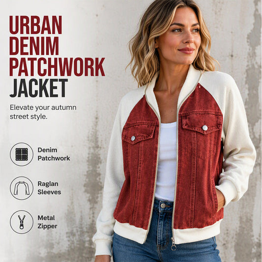 🎁New Arrivals 50% OFF💥Women's Creative Denim Splicing Jacket 🧥 – Edgy Streetwear for Daily Cool Looks