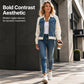 🎁New Arrivals 50% OFF💥Women's Creative Denim Splicing Jacket 🧥 – Edgy Streetwear for Daily Cool Looks