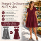 Women's V-Neck Tiered Ruffle Dress