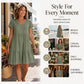 Women's V-Neck Tiered Ruffle Dress