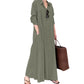 Women's Elegant Maxi Shirt Dress