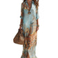 👗 LIMITED-TIME 50% OFF! ✨ Elegant Retro Print Maxi Dress – V-Neck Button-Down, Flowy Silhouette, Boho Chic 🌸