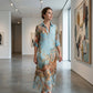 👗 LIMITED-TIME 50% OFF! ✨ Elegant Retro Print Maxi Dress – V-Neck Button-Down, Flowy Silhouette, Boho Chic 🌸