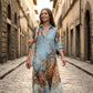 👗 LIMITED-TIME 50% OFF! ✨ Elegant Retro Print Maxi Dress – V-Neck Button-Down, Flowy Silhouette, Boho Chic 🌸
