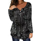 Women's Elegant V-Neck Button Top