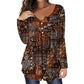 Women's Elegant V-Neck Button Top