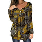 Women's Elegant V-Neck Button Top