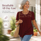 Elegant Lace Neck Tee
