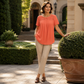 Elegant Lace Neck Tee
