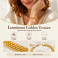 14K gold-plated bracelet in a wide woven mesh design