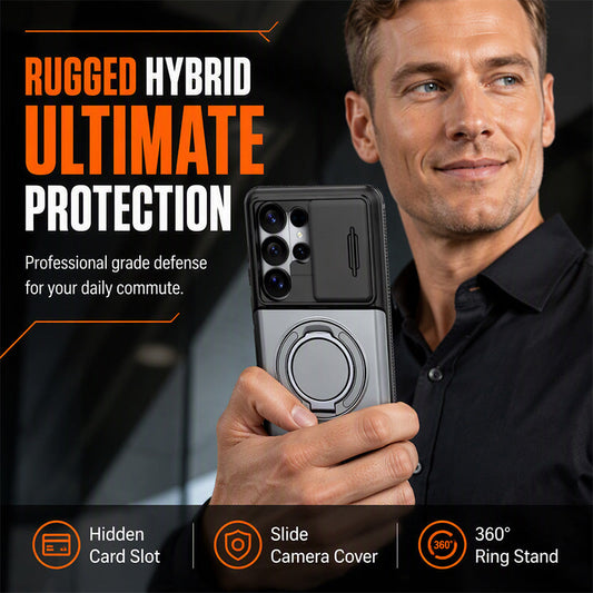 2-in-1 Shockproof Phone Case with Hidden Card Holder