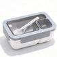Portioned Microwave Lunch Box with Cutlery Storage