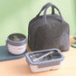 Portioned Microwave Lunch Box with Cutlery Storage