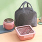 Portioned Microwave Lunch Box with Cutlery Storage