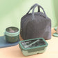 Portioned Microwave Lunch Box with Cutlery Storage