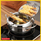 ⏳Time-Limited Special⏰Stainless Steel Tempura Fryer Pot – Thermometer, Drain Rack, Deep‑Body ✨
