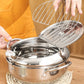 ⏳Time-Limited Special⏰Stainless Steel Tempura Fryer Pot – Thermometer, Drain Rack, Deep‑Body ✨