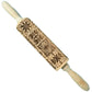 🎄 Embossed Rolling Pin | Festive Cookie Patterns