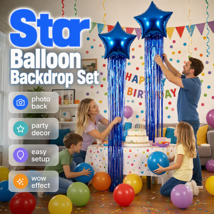🎈Party Foil Balloon with Tassel Set