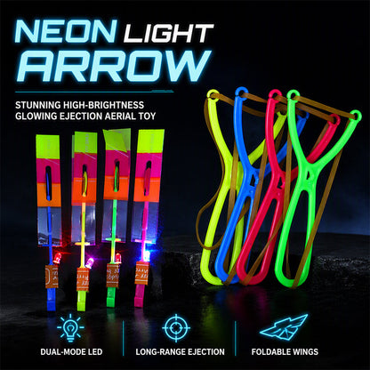 LED Slingshot Helicopters Flying Toy