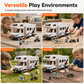 Interactive Toy RV Camping Car Playset with Sound and Light Features Doll and Camping Accessories for Kids